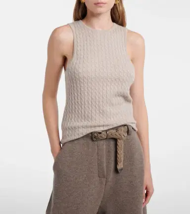 Lisa Yang Iora cable-knit cashmere tank top | Thumbnail 4
