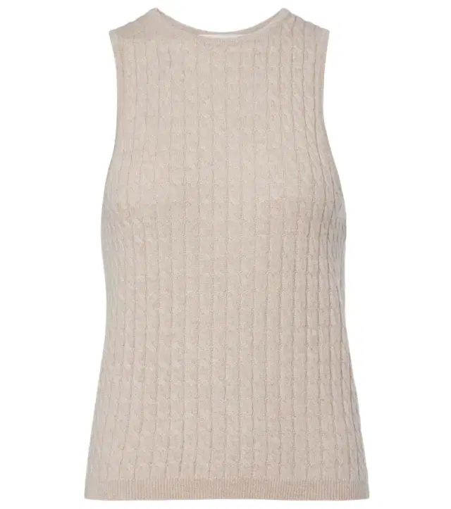 Iora cable-knit cashmere tank top