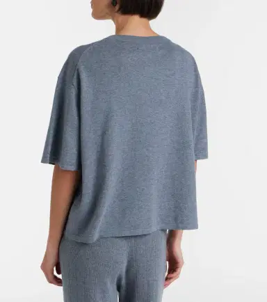 Lisa Yang Rubie cotton and cashmere T-shirt | Thumbnail 4 Lisa Yang Rubie cotton and cashmere T-shirt | Thumbnail 4