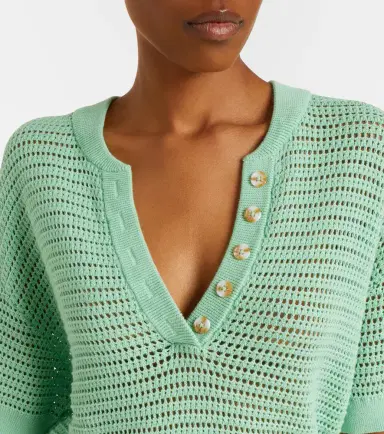 Varley Callie open-knit cotton top | Thumbnail 2