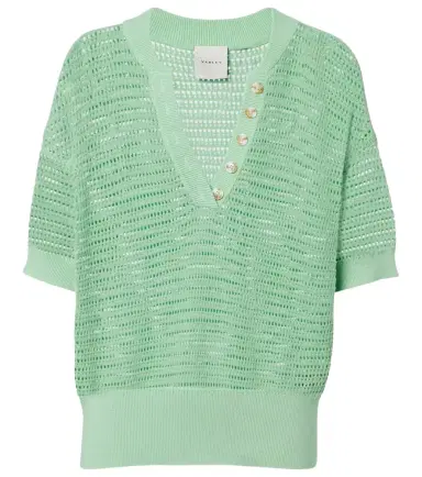 Varley Callie open-knit cotton top | Thumbnail 1