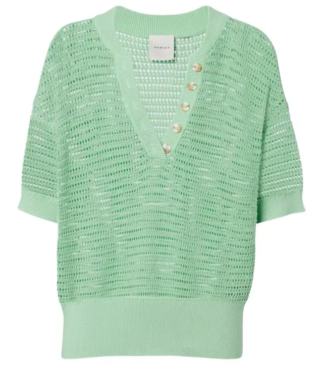 Varley Callie open-knit cotton top