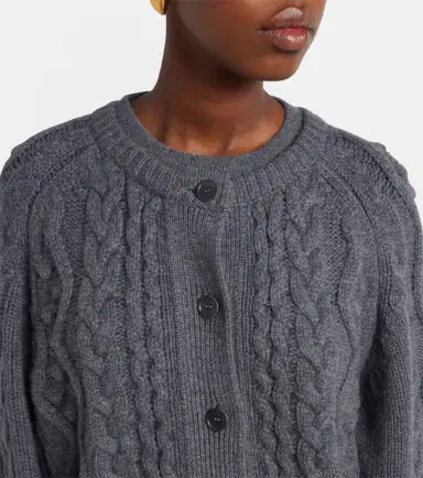 Lisa Yang Winroe cable-knit cashmere cardigan | Thumbnail 6