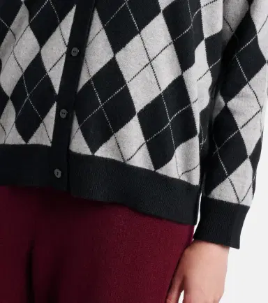 Lisa Yang Raelyn argyle cashmere cardigan | Thumbnail 3 Lisa Yang Raelyn argyle cashmere cardigan | Thumbnail 3