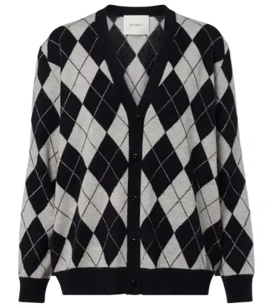 Lisa Yang Raelyn argyle cashmere cardigan | Thumbnail 1 Lisa Yang Raelyn argyle cashmere cardigan | Thumbnail 1