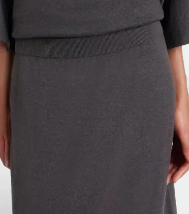 Lisa Yang Charlotta cotton and cashmere maxi skirt | Thumbnail 4
