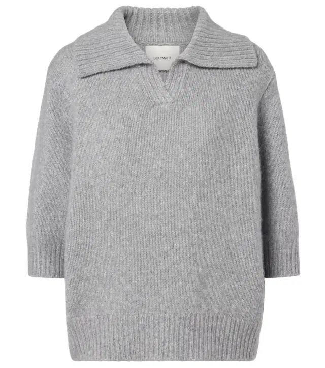 Lailai cashmere and silk polo sweater