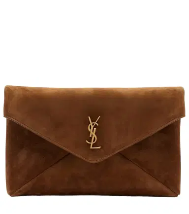 Saint Laurent Cassandre suede pouch | Thumbnail 1