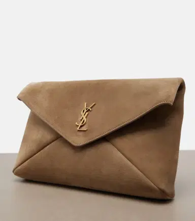 Saint Laurent Cassandre suede pouch | Thumbnail 4 Saint Laurent Cassandre suede pouch | Thumbnail 4