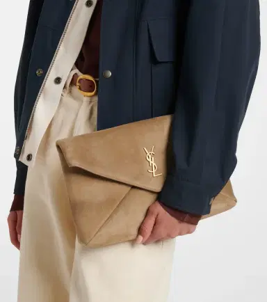 Saint Laurent Cassandre suede pouch | Thumbnail 5 Saint Laurent Cassandre suede pouch | Thumbnail 5