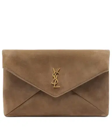 Saint Laurent Cassandre suede pouch | Thumbnail 1 Saint Laurent Cassandre suede pouch | Thumbnail 1