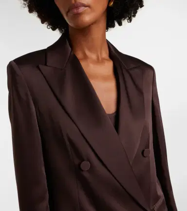 Max Mara Arca double-breasted satin blazer | Thumbnail 5 Max Mara Arca double-breasted satin blazer | Thumbnail 5