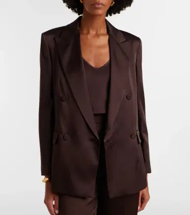 Max Mara Arca double-breasted satin blazer | Thumbnail 6 Max Mara Arca double-breasted satin blazer | Thumbnail 6