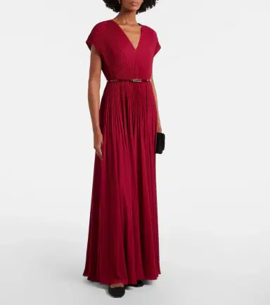 Max Mara Elegante plissé georgette gown | Thumbnail 4