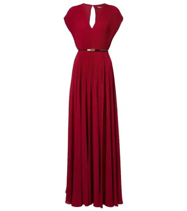 Max Mara Elegante plissé georgette gown