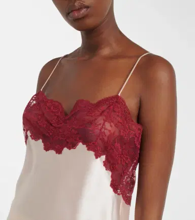 Saint Laurent Lace-trimmed silk satin camisole | Thumbnail 5