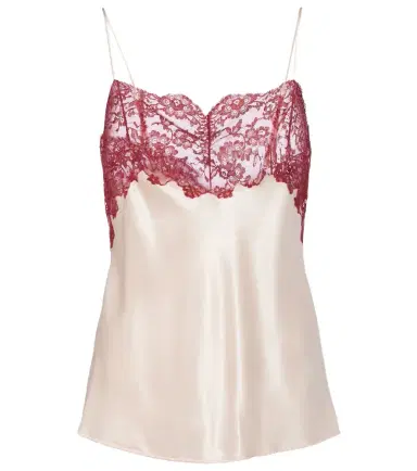 Saint Laurent Lace-trimmed silk satin camisole | Thumbnail 1