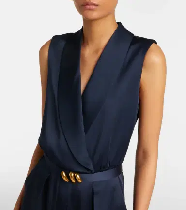 Max Mara Elegante belted satin jumpsuit | Thumbnail 2