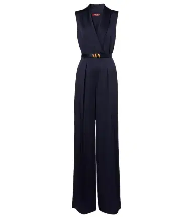 Max Mara Elegante belted satin jumpsuit | Thumbnail 1
