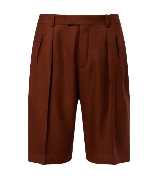 Saint Laurent Pleated cashmere Bermuda shorts