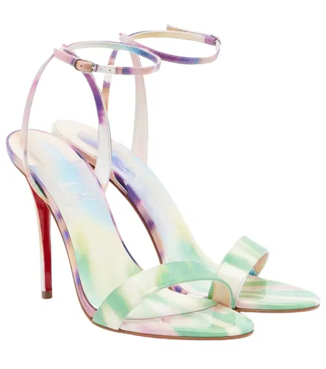 Christian Louboutin Miss Z tie dye patent leather sandals