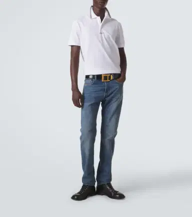 Versace Greca cotton piqué polo shirt | Thumbnail 6 Versace Greca cotton piqué polo shirt | Thumbnail 6