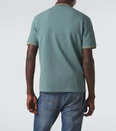 Versace Greca cotton piqué polo shirt | Thumbnail 2 Versace Greca cotton piqué polo shirt | Thumbnail 2