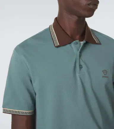 Versace Greca cotton piqué polo shirt | Thumbnail 6 Versace Greca cotton piqué polo shirt | Thumbnail 6