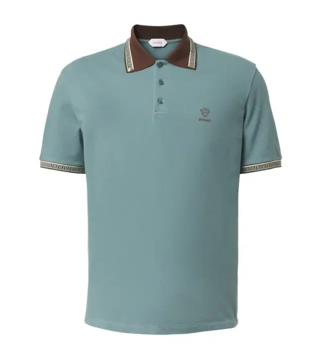 Greca cotton piqué polo shirt
