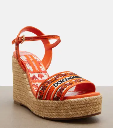 Dolce & Gabbana Embroidered floral espadrille wedges | Thumbnail 4