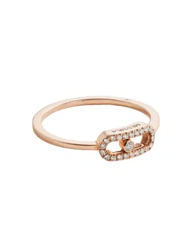 Messika Move Uno 18-karat Rose Gold Diamond Ring | Thumbnail 1 Messika Move Uno 18-karat Rose Gold Diamond Ring | Thumbnail 1
