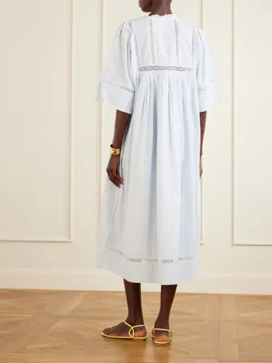 SKALL Magnolia Lace-trimmed Organic Cotton Midi Dress | Thumbnail 3