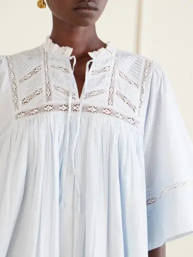 SKALL Magnolia Lace-trimmed Organic Cotton Midi Dress | Thumbnail 4