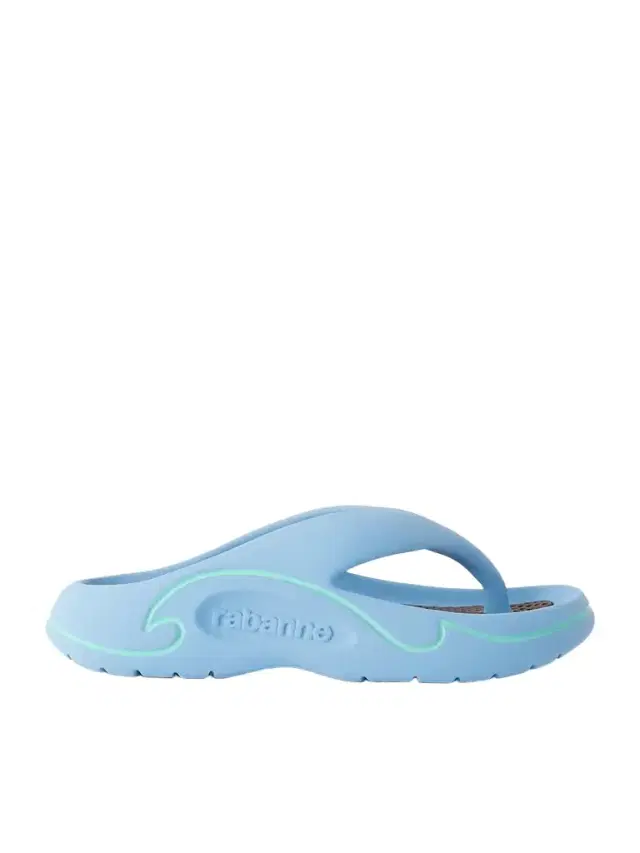 Rabanne 3d Logo-embossed Thong Sandals