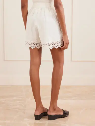SKALL Tallulah Floral-embroidered Organic Cotton And Linen-blend Shorts | Thumbnail 4 SKALL Tallulah Floral-embroidered Organic Cotton And Linen-blend Shorts | Thumbnail 4