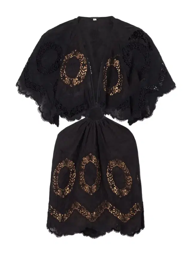 Johanna Ortiz Paradise Broderie Anglaise Cotton Mini Dress