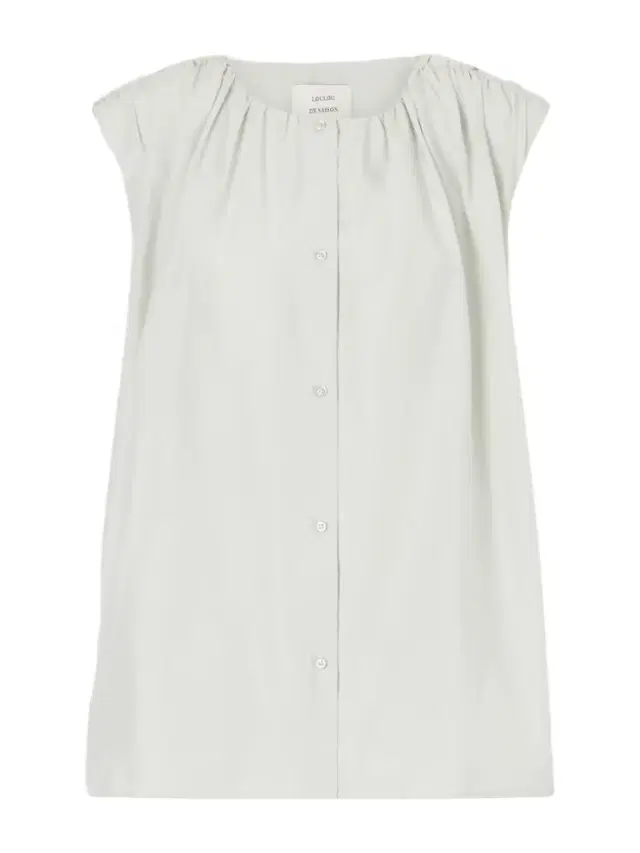 Loulou de Saison Anca Gathered Cotton And Silk-blend Blouse