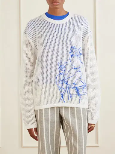 Aimé Leon Dore Artiste Embroidered Mesh Sweatshirt | Thumbnail 3