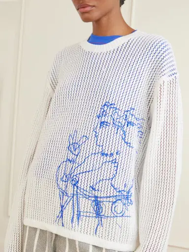 Aimé Leon Dore Artiste Embroidered Mesh Sweatshirt | Thumbnail 5