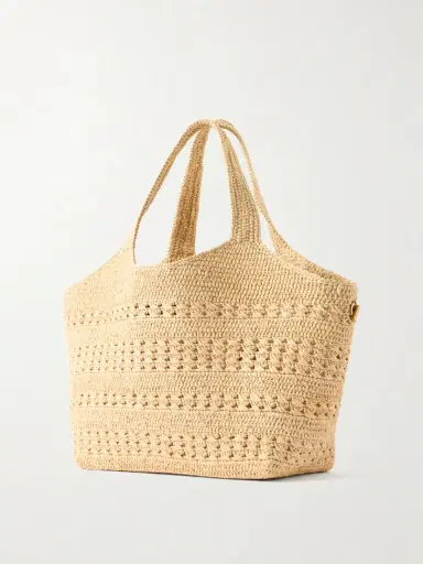 Saint Laurent Icare Medium Logo-appliquéd Raffia Tote | Thumbnail 4 Saint Laurent Icare Medium Logo-appliquéd Raffia Tote | Thumbnail 4