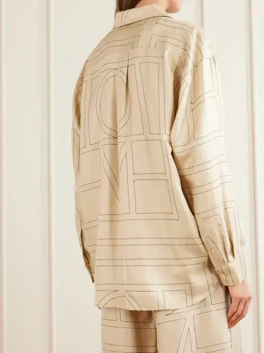 TOTEME Embroidered Silk-satin Shirt | Thumbnail 3 TOTEME Embroidered Silk-satin Shirt | Thumbnail 3