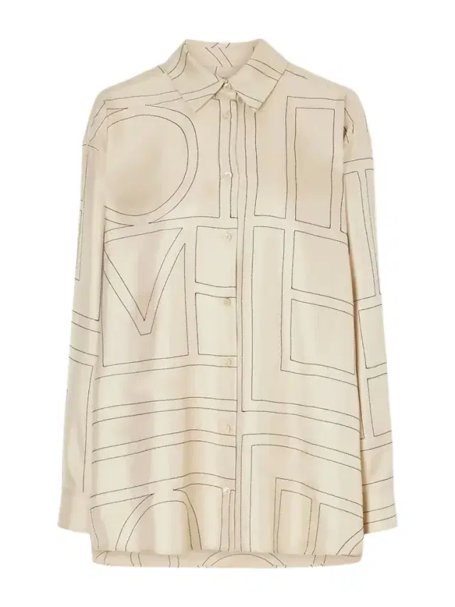Embroidered Silk-satin Shirt