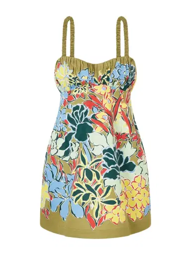 ALÉMAIS Solstice Printed Organic Cotton Mini Dress | Thumbnail 1 ALÉMAIS Solstice Printed Organic Cotton Mini Dress | Thumbnail 1