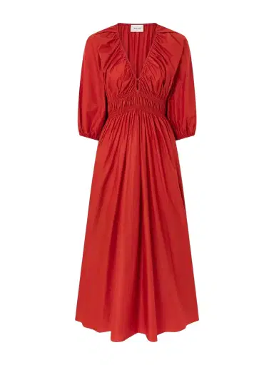 Matteau Shirred Organic Cotton-poplin Maxi Dress | Thumbnail 1 Matteau Shirred Organic Cotton-poplin Maxi Dress | Thumbnail 1