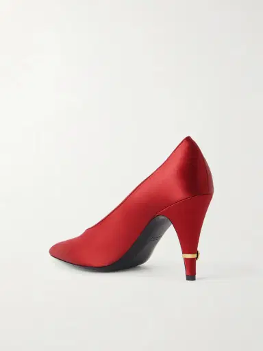 Versace Gianni 90 Logo-detailed Satin Pumps | Thumbnail 3 Versace Gianni 90 Logo-detailed Satin Pumps | Thumbnail 3