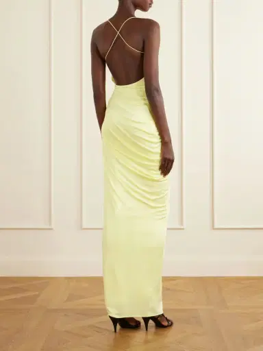 Versace Draped Jersey Gown | Thumbnail 3 Versace Draped Jersey Gown | Thumbnail 3