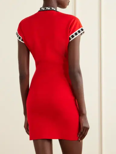 Versace Logo-embroidered Cotton Mini Dress | Thumbnail 3 Versace Logo-embroidered Cotton Mini Dress | Thumbnail 3