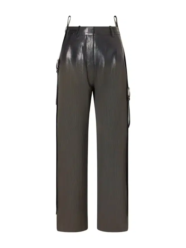 Acne Studios Puja Coated Herringbone Degradé Straight-leg Pants