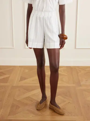 SKALL Vetiver Striped Organic Cotton Shorts | Thumbnail 3 SKALL Vetiver Striped Organic Cotton Shorts | Thumbnail 3