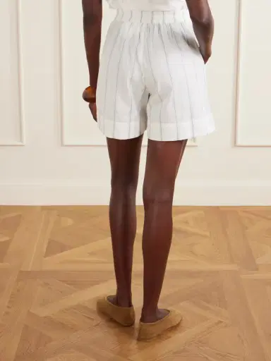 SKALL Vetiver Striped Organic Cotton Shorts | Thumbnail 4 SKALL Vetiver Striped Organic Cotton Shorts | Thumbnail 4